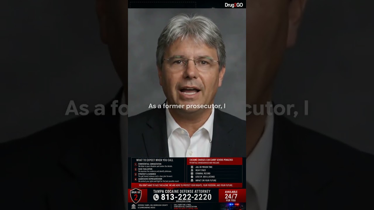 Video Tampa Cocaine Lawyer Facing severe drug charges? Watch as Tampa Cocaine Defense Attorney W.F. "Casey" Ebsary Jr. breaks down Florida cocaine trafficking laws, mandatory minimum sentences, and aggressive defense strategies. Call 813-222-2220 for 24/7 confidential help.